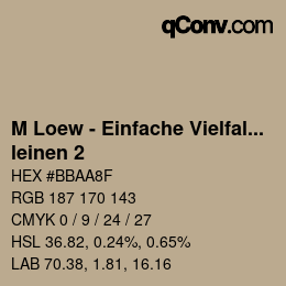 Code couleur: M Loew - Einfache Vielfalt - leinen 2 | qconv.com