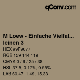 Code couleur: M Loew - Einfache Vielfalt - leinen 3 | qconv.com