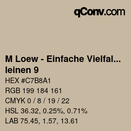 Code couleur: M Loew - Einfache Vielfalt - leinen 9 | qconv.com