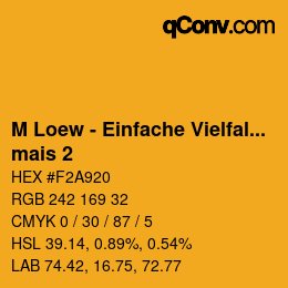 カラーコード: M Loew - Einfache Vielfalt - mais 2 | qconv.com