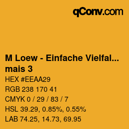 Color code: M Loew - Einfache Vielfalt - mais 3 | qconv.com