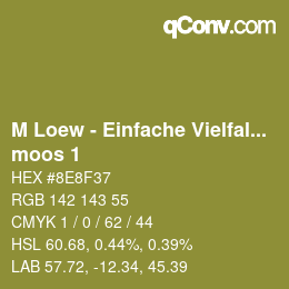 Farbcode: M Loew - Einfache Vielfalt - moos 1 | qconv.com