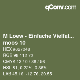 Color code: M Loew - Einfache Vielfalt - moos 10 | qconv.com