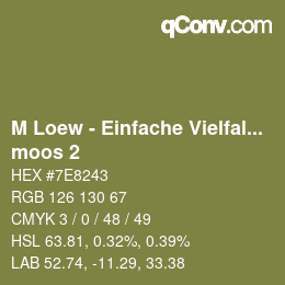Color code: M Loew - Einfache Vielfalt - moos 2 | qconv.com