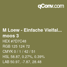 Farbcode: M Loew - Einfache Vielfalt - moos 3 | qconv.com