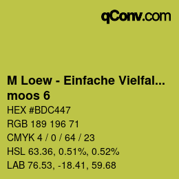 Farbcode: M Loew - Einfache Vielfalt - moos 6 | qconv.com