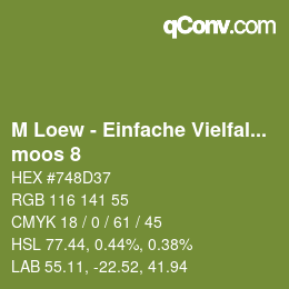 Code couleur: M Loew - Einfache Vielfalt - moos 8 | qconv.com