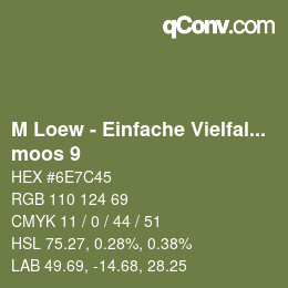 Farbcode: M Loew - Einfache Vielfalt - moos 9 | qconv.com