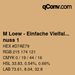 Color code: M Loew - Einfache Vielfalt - nuss 1 | qconv.com