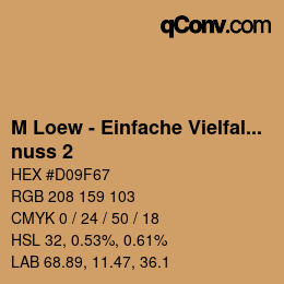 Color code: M Loew - Einfache Vielfalt - nuss 2 | qconv.com