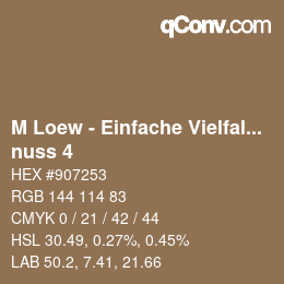 Farbcode: M Loew - Einfache Vielfalt - nuss 4 | qconv.com