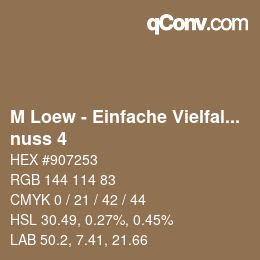 Color code: M Loew - Einfache Vielfalt - nuss 4 | qconv.com