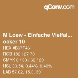 Código de color: M Loew - Einfache Vielfalt - ocker 10 | qconv.com