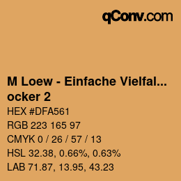 Color code: M Loew - Einfache Vielfalt - ocker 2 | qconv.com