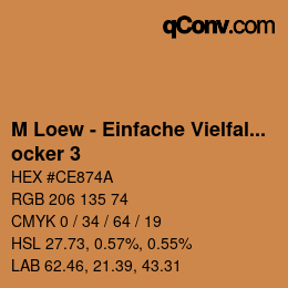 Color code: M Loew - Einfache Vielfalt - ocker 3 | qconv.com
