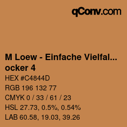 Code couleur: M Loew - Einfache Vielfalt - ocker 4 | qconv.com