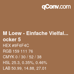 Color code: M Loew - Einfache Vielfalt - ocker 5 | qconv.com