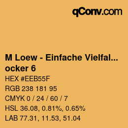 Color code: M Loew - Einfache Vielfalt - ocker 6 | qconv.com