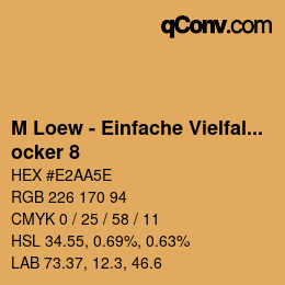 Color code: M Loew - Einfache Vielfalt - ocker 8 | qconv.com