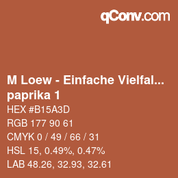 Color code: M Loew - Einfache Vielfalt - paprika 1 | qconv.com