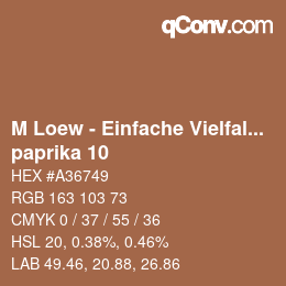 Farbcode: M Loew - Einfache Vielfalt - paprika 10 | qconv.com
