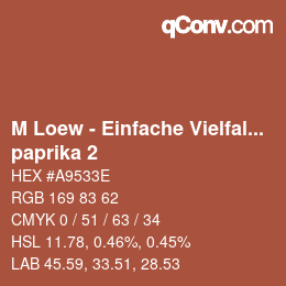 Color code: M Loew - Einfache Vielfalt - paprika 2 | qconv.com