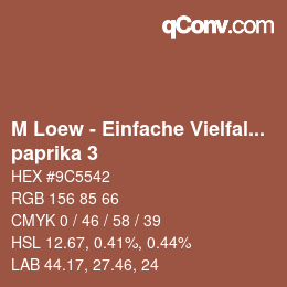 Farbcode: M Loew - Einfache Vielfalt - paprika 3 | qconv.com