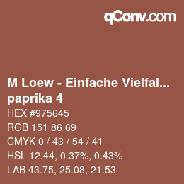 Farbcode: M Loew - Einfache Vielfalt - paprika 4 | qconv.com