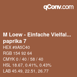 カラーコード: M Loew - Einfache Vielfalt - paprika 7 | qconv.com