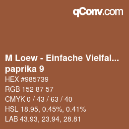 Farbcode: M Loew - Einfache Vielfalt - paprika 9 | qconv.com