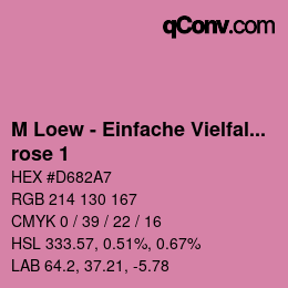 カラーコード: M Loew - Einfache Vielfalt - rose 1 | qconv.com