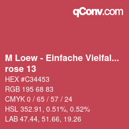 カラーコード: M Loew - Einfache Vielfalt - rose 13 | qconv.com
