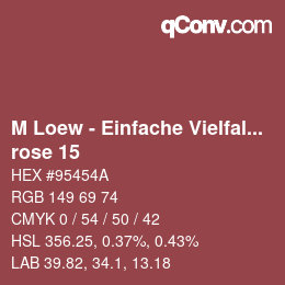 Code couleur: M Loew - Einfache Vielfalt - rose 15 | qconv.com