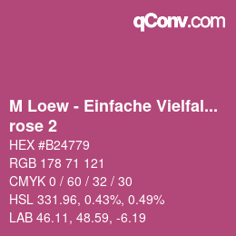 Color code: M Loew - Einfache Vielfalt - rose 2 | qconv.com