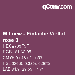 Color code: M Loew - Einfache Vielfalt - rose 3 | qconv.com