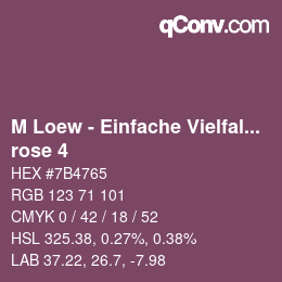 Color code: M Loew - Einfache Vielfalt - rose 4 | qconv.com