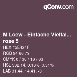 Color code: M Loew - Einfache Vielfalt - rose 5 | qconv.com