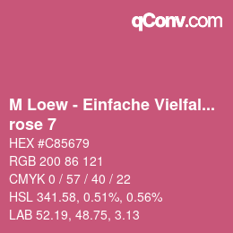 カラーコード: M Loew - Einfache Vielfalt - rose 7 | qconv.com