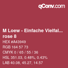 Color code: M Loew - Einfache Vielfalt - rose 8 | qconv.com