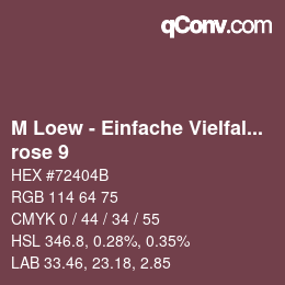 カラーコード: M Loew - Einfache Vielfalt - rose 9 | qconv.com