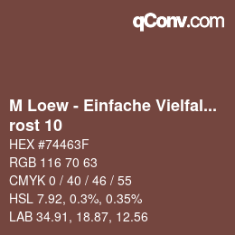 Code couleur: M Loew - Einfache Vielfalt - rost 10 | qconv.com