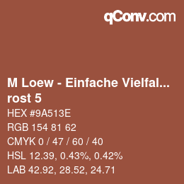 Farbcode: M Loew - Einfache Vielfalt - rost 5 | qconv.com