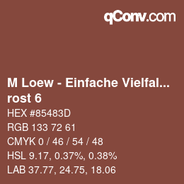 Color code: M Loew - Einfache Vielfalt - rost 6 | qconv.com