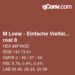 Color code: M Loew - Einfache Vielfalt - rost 8 | qconv.com