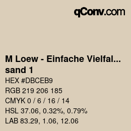 Code couleur: M Loew - Einfache Vielfalt - sand 1 | qconv.com