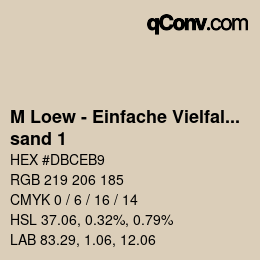 カラーコード: M Loew - Einfache Vielfalt - sand 1 | qconv.com