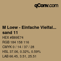 カラーコード: M Loew - Einfache Vielfalt - sand 11 | qconv.com