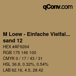 Color code: M Loew - Einfache Vielfalt - sand 12 | qconv.com