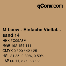 Color code: M Loew - Einfache Vielfalt - sand 14 | qconv.com