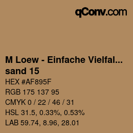 カラーコード: M Loew - Einfache Vielfalt - sand 15 | qconv.com